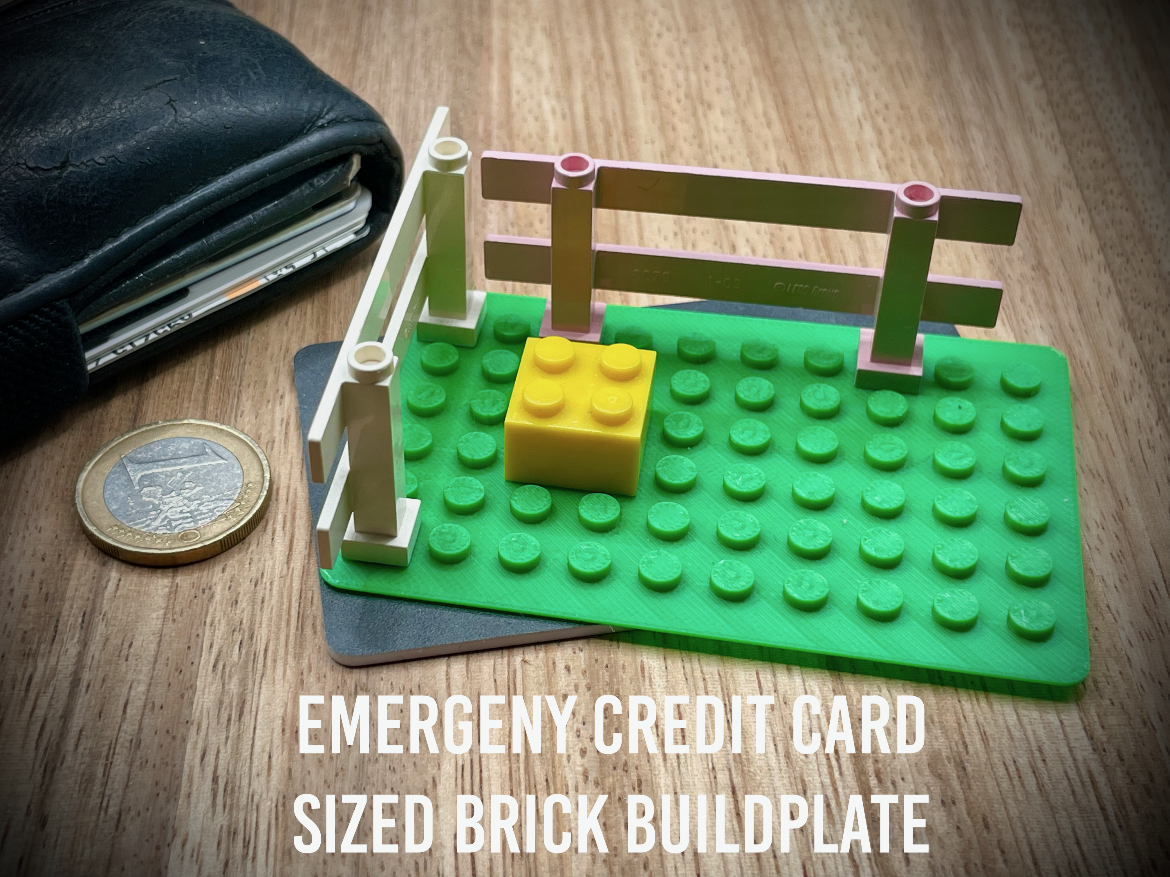 Emergency credit card brick built plate
