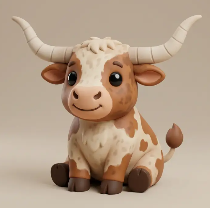 Mini Longhorn cow