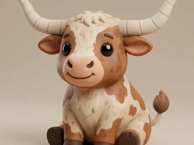 Mini Longhorn cow