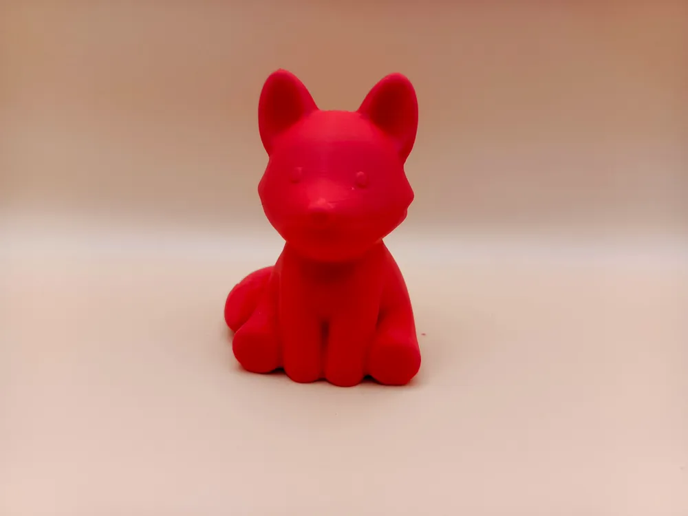 Smooth Chibi Fox Sculpture