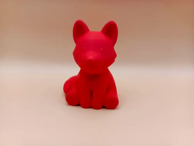 Smooth Chibi Fox Sculpture