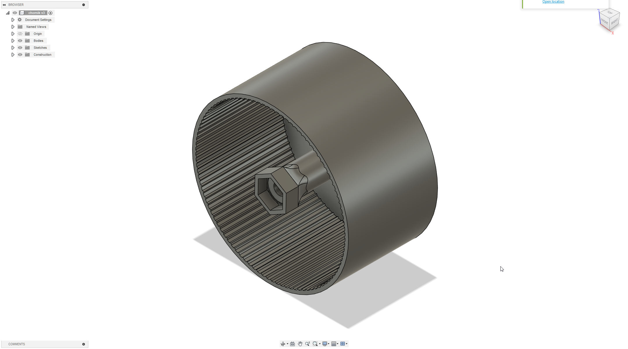 Silent running wheel for a hamster with bearings.
