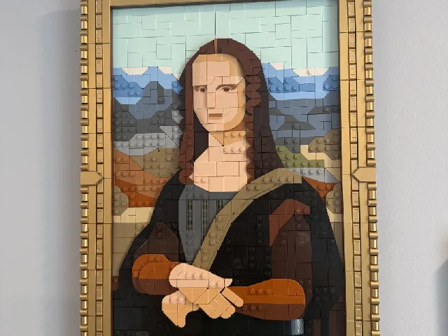 LEGO Mona Lisa No-Drill Command Strip Wall Mount