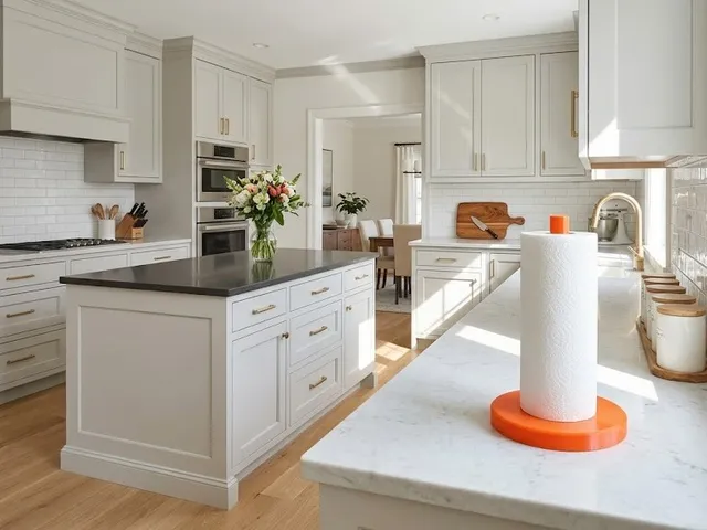 Vibrant Orange Modern Kitchen Paper Towel Holder