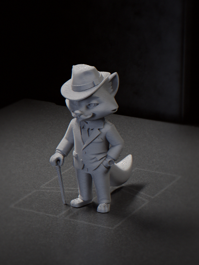 Dapper Fox Gentleman Figurine Animals 3D Printable 3D model by José Pedro