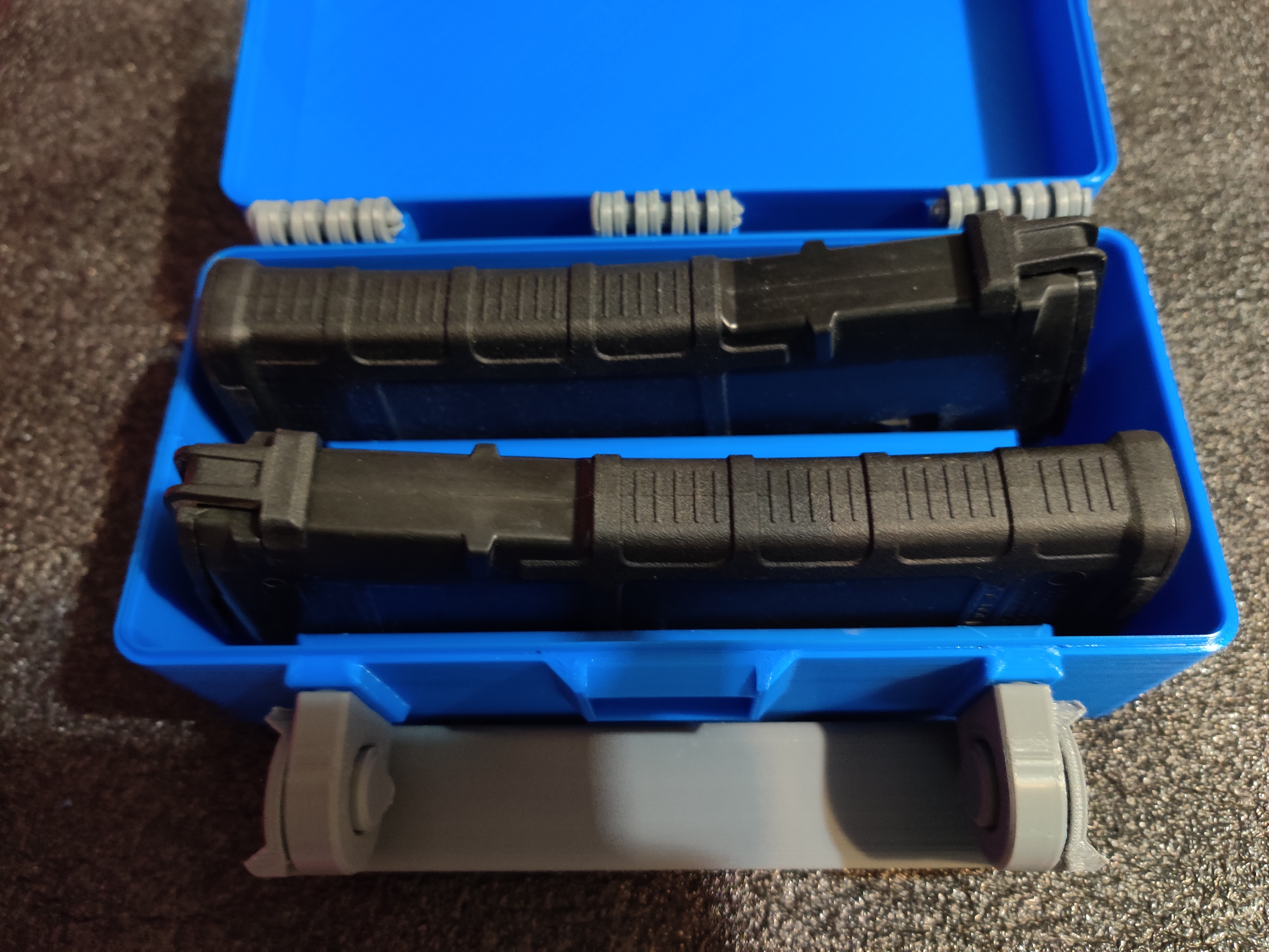 AR-15 Magazine, Heavy Duty, Handled,  Snap Latch, Split Hinge Box