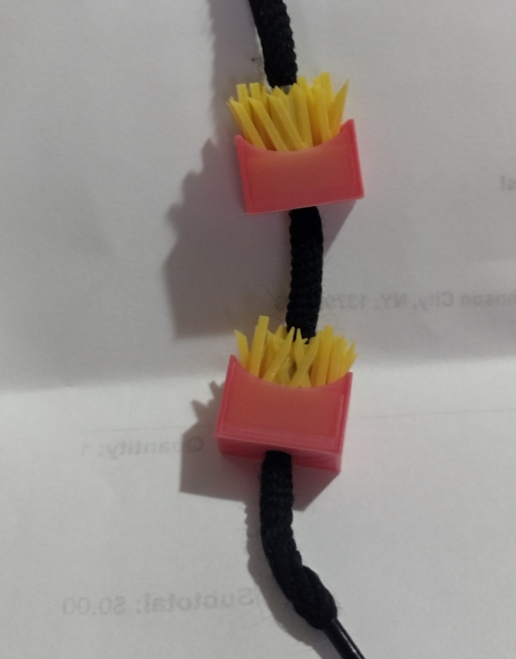 french fry hoodie bead