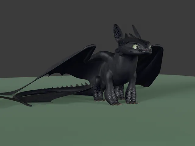 Sitting Toothless Statue