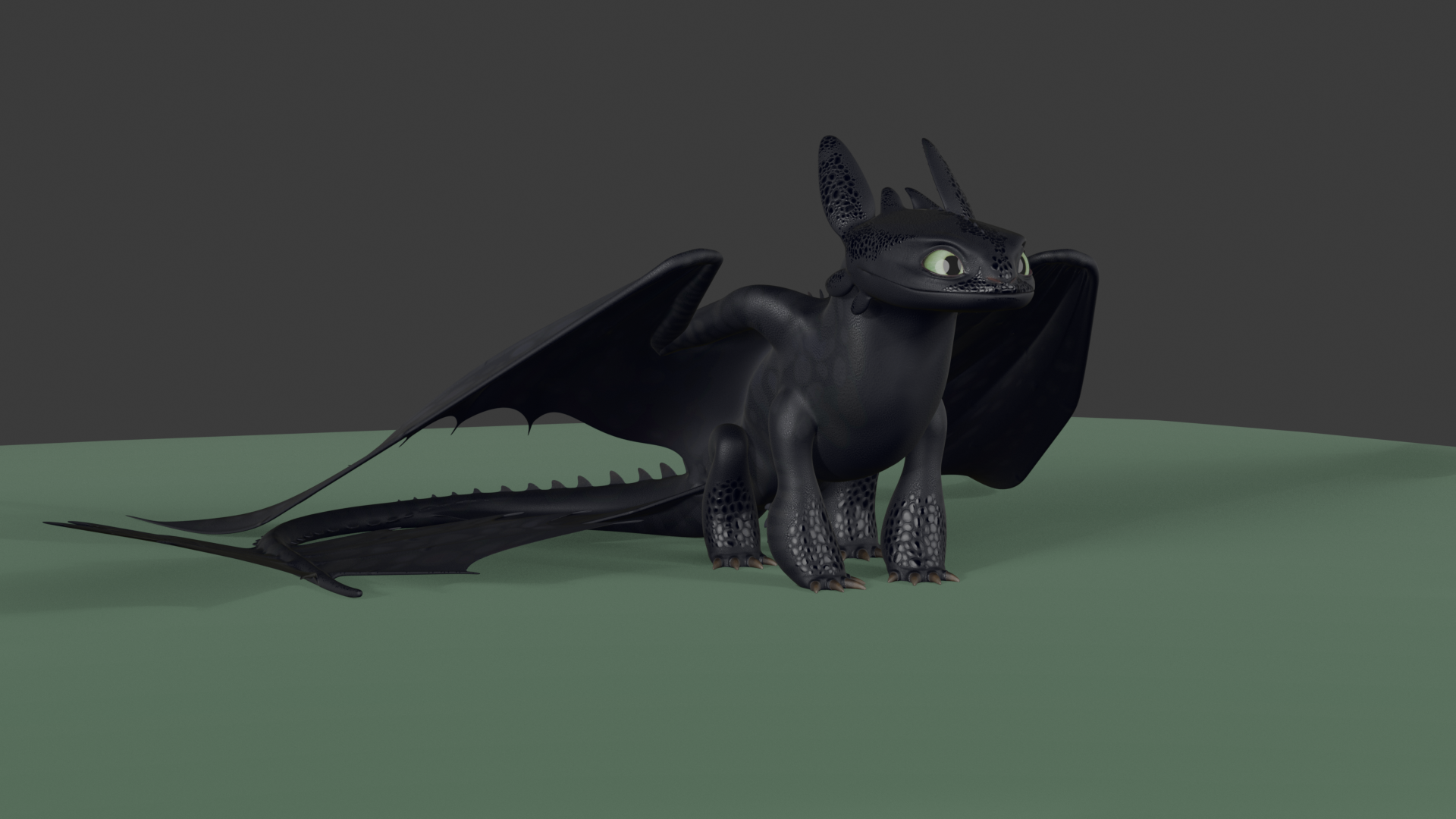 Sitting Toothless Statue