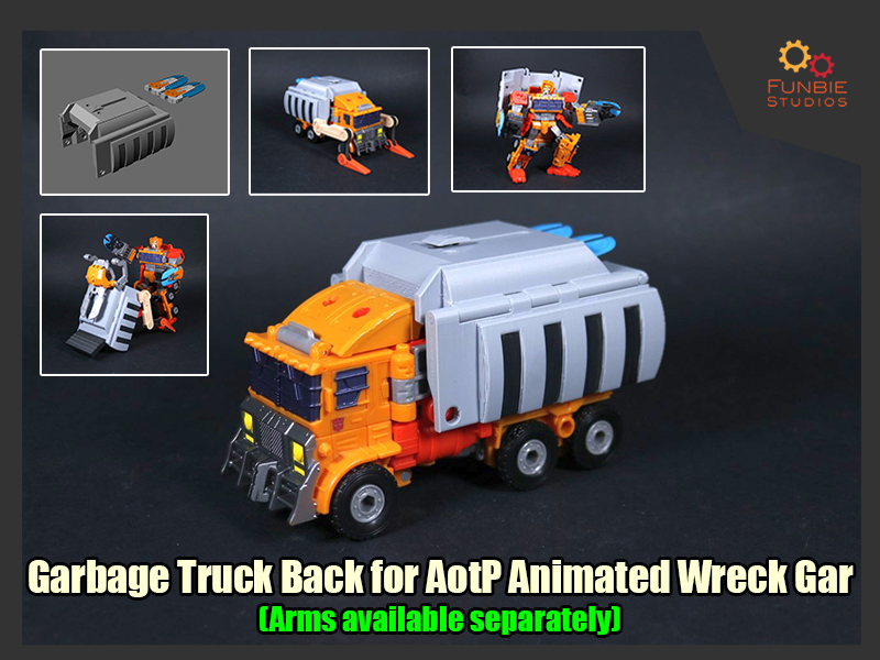 Garbage Truck Back for Transformers AotP Animated Wreck Gar