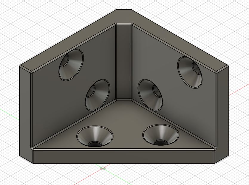 Mounting bracket 3 sides-40x40x25x5