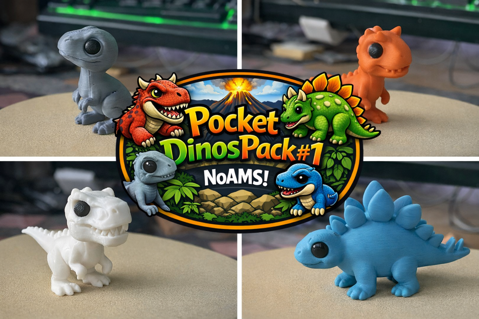 Pocket Dinos Pack #1 – CARTOON EDITION (noAMS)