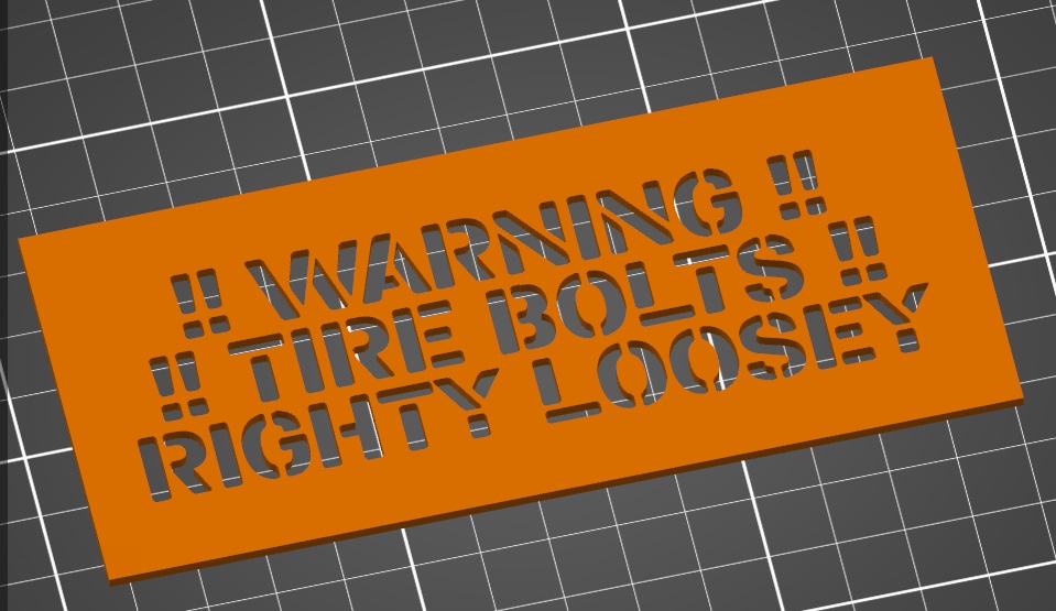 Righty Loosey Stencil