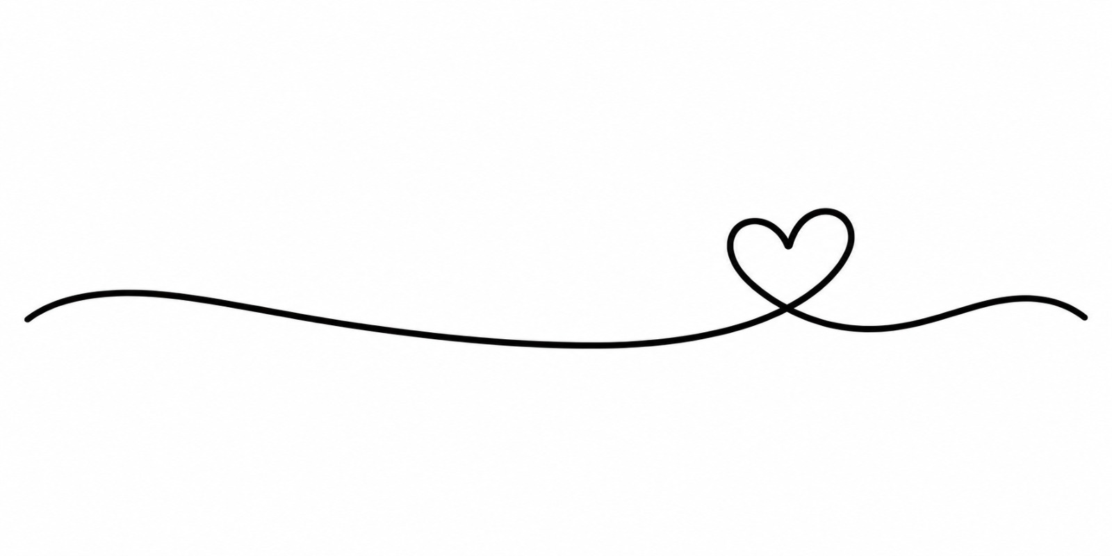 Decorative Heart Line for Personalized Names