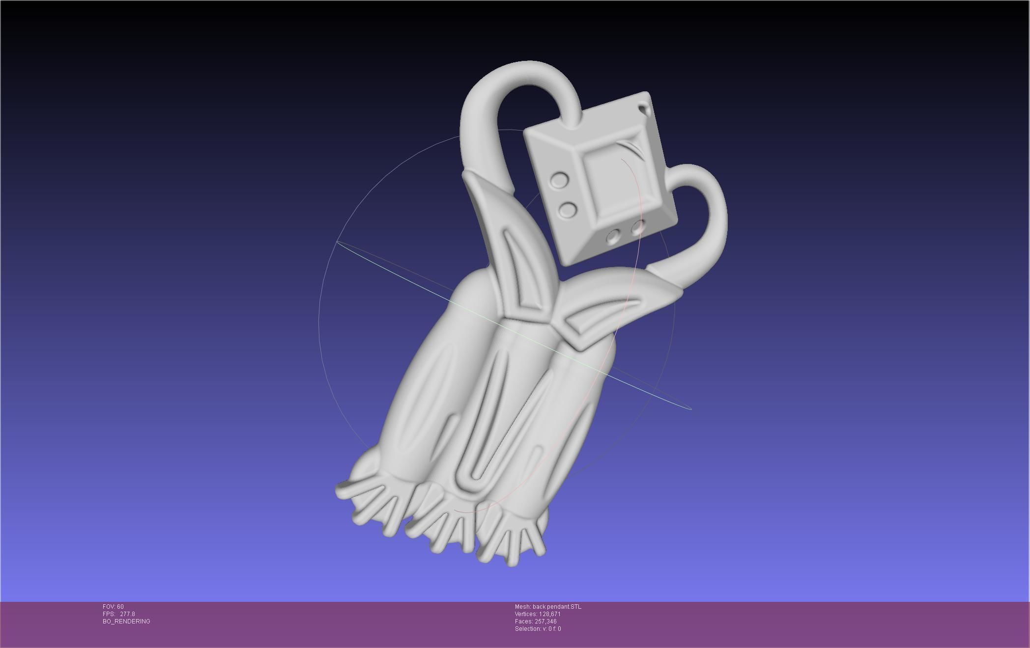 Final Fantasy XIV Dancer Back Pendant Printable Model