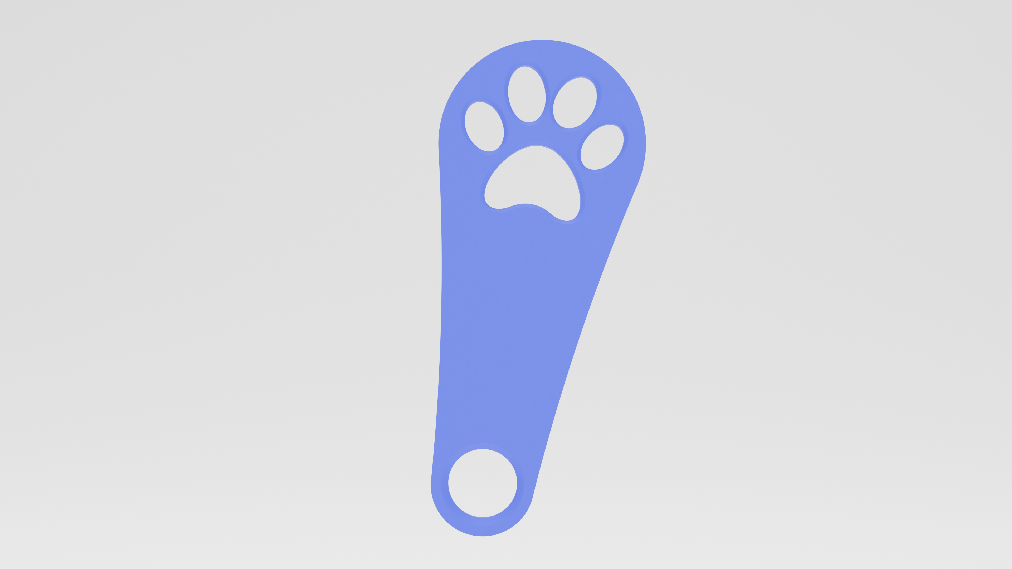 Paw Print Shoppingcart Coin / Trolley Coin 3D model by Dan