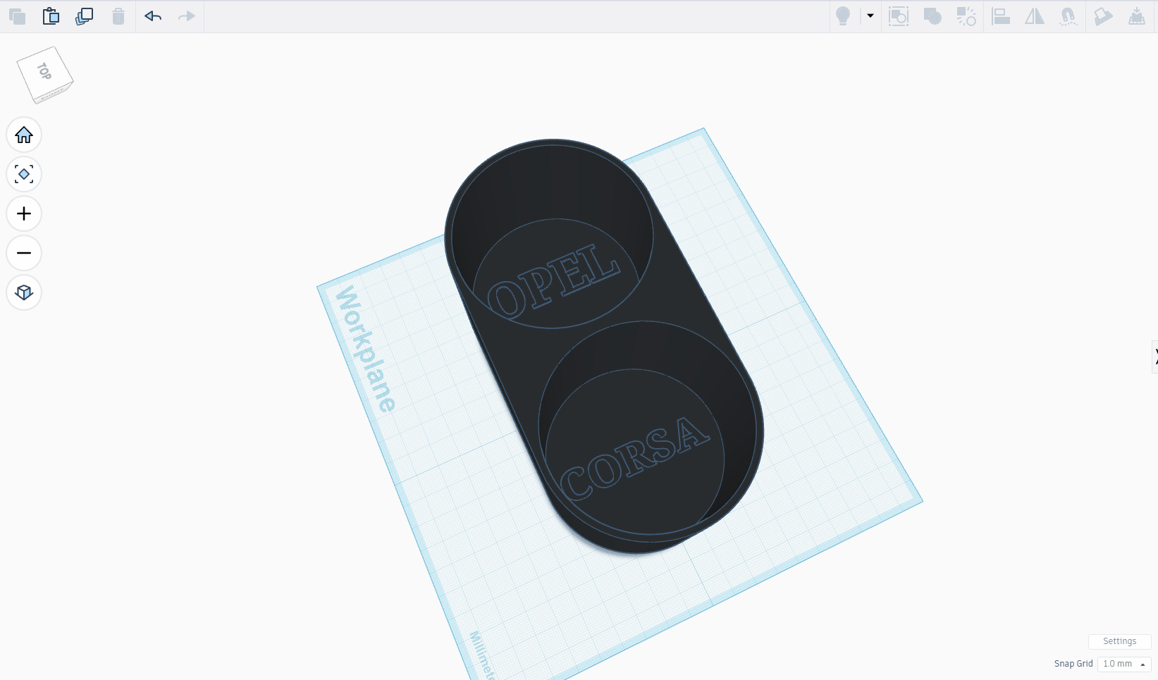 Opel Corsa C (2006) Double cupholder 3D model