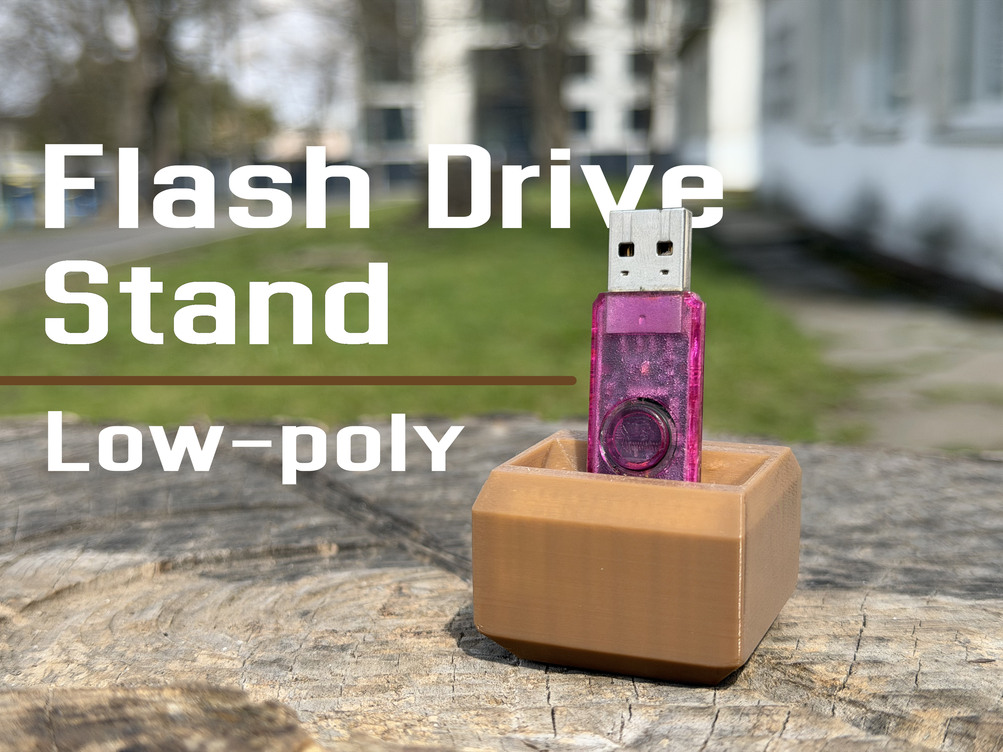 Flash Drive Stand: Low-poly 3D model