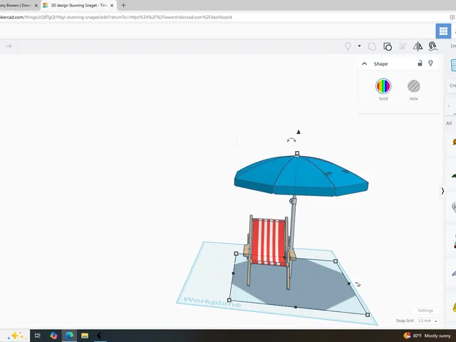 lawn chair and umbrella