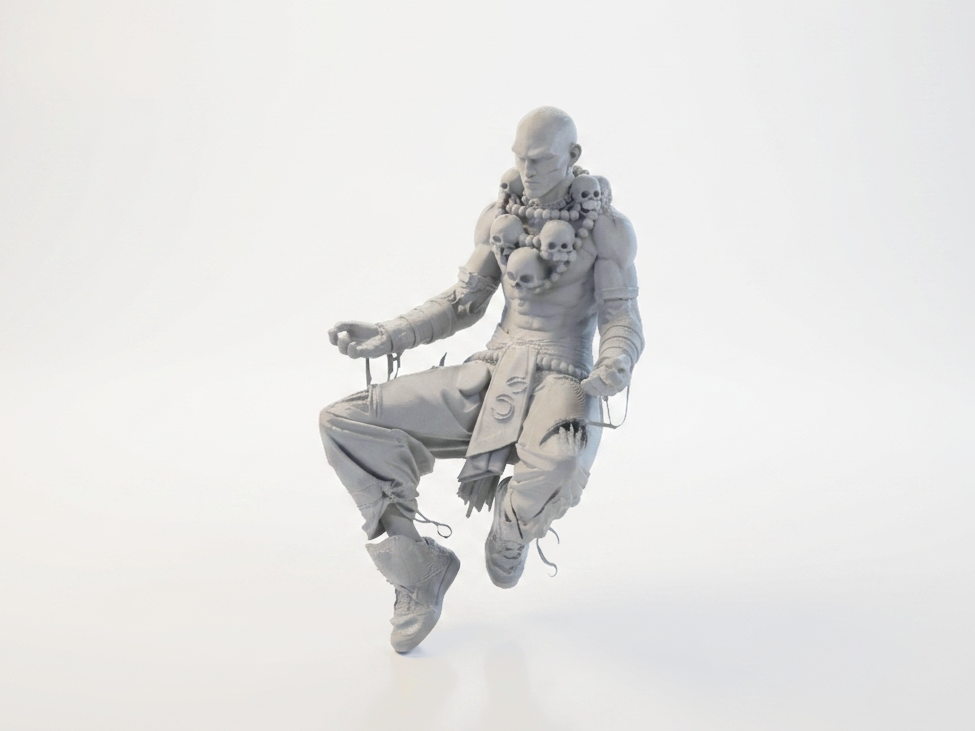 Skull Man Figurine Gothic Sculpture 3D Printable