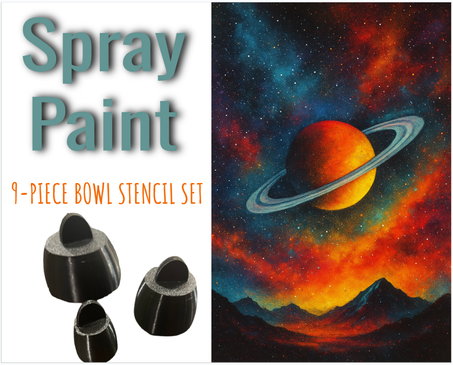 Spray Painting Bowl Stencils