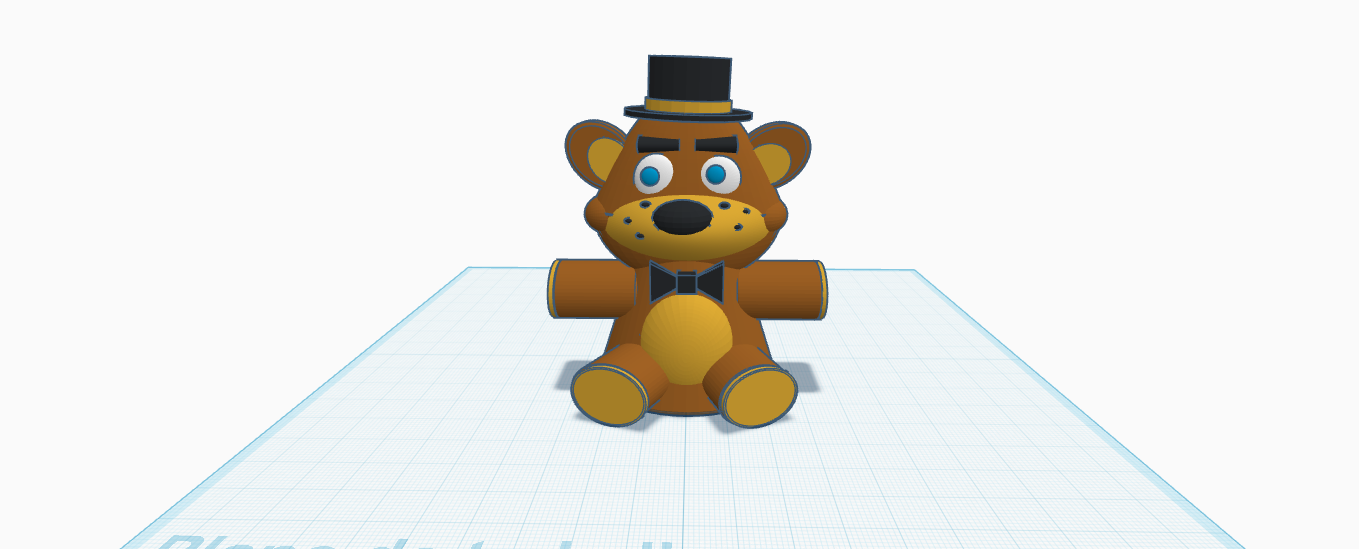 Freddy Fazbear Mini Figure + Golden Freddy Version | FNAF 3D Model