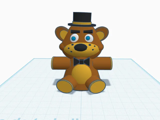 Freddy Fazbear Mini Figure + Golden Freddy Version | FNAF 3D Model