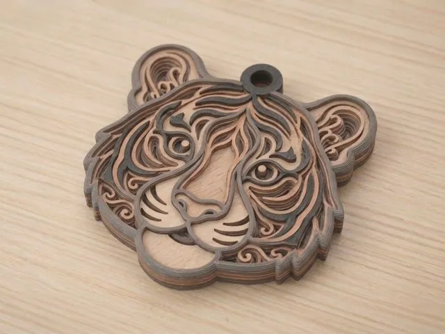 Tiger Head keychain