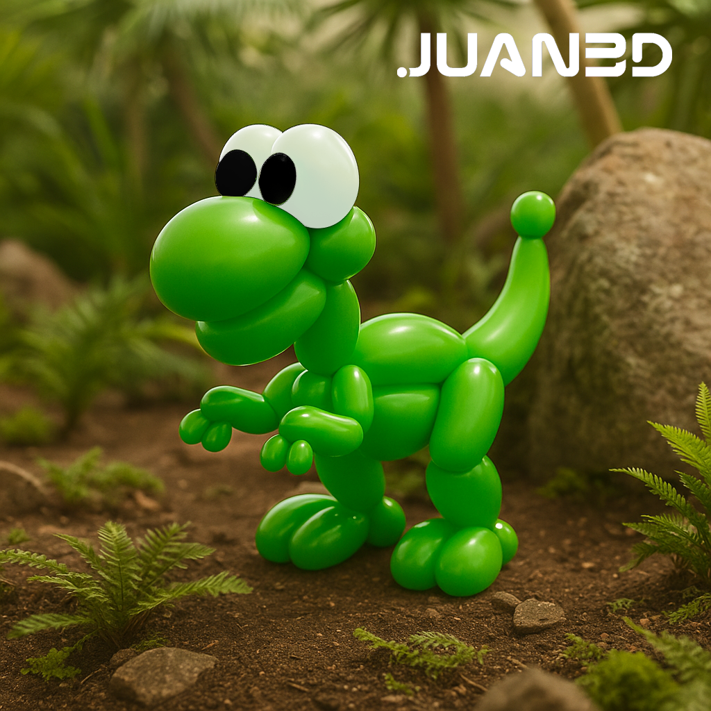 DINOSAURIO TREX - EFECTO GLOBOFLEXIA – KEYCHAIN & DECO - BALOON