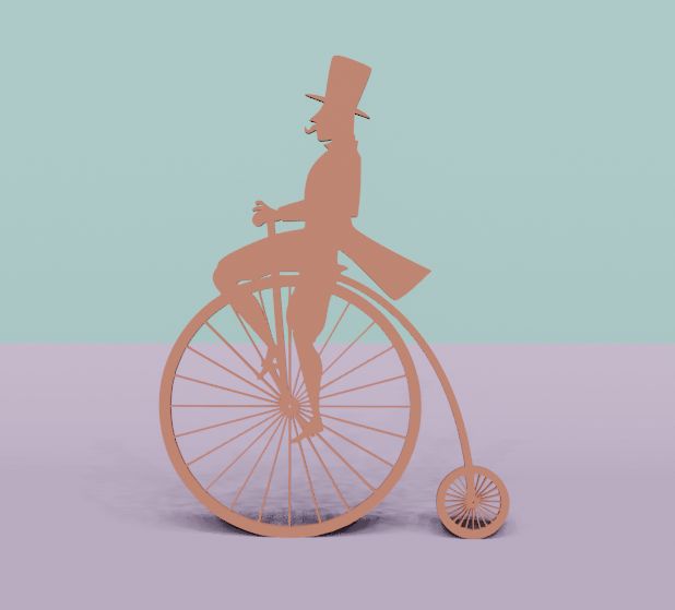 Old high bicycle
