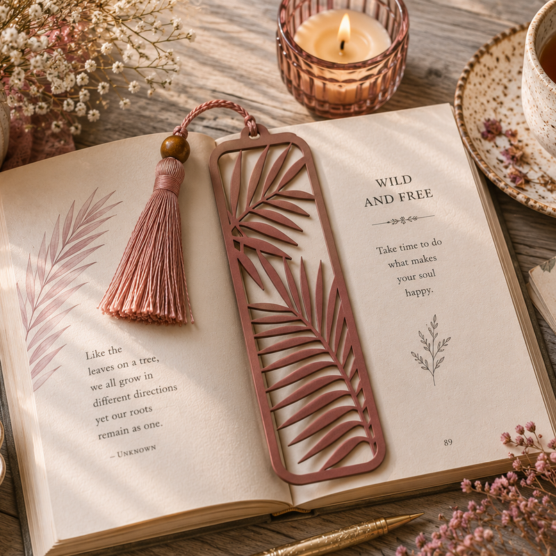 Palm Leaf Bookmark STL, Botanical Book Marker by Layer Forge | Download ...