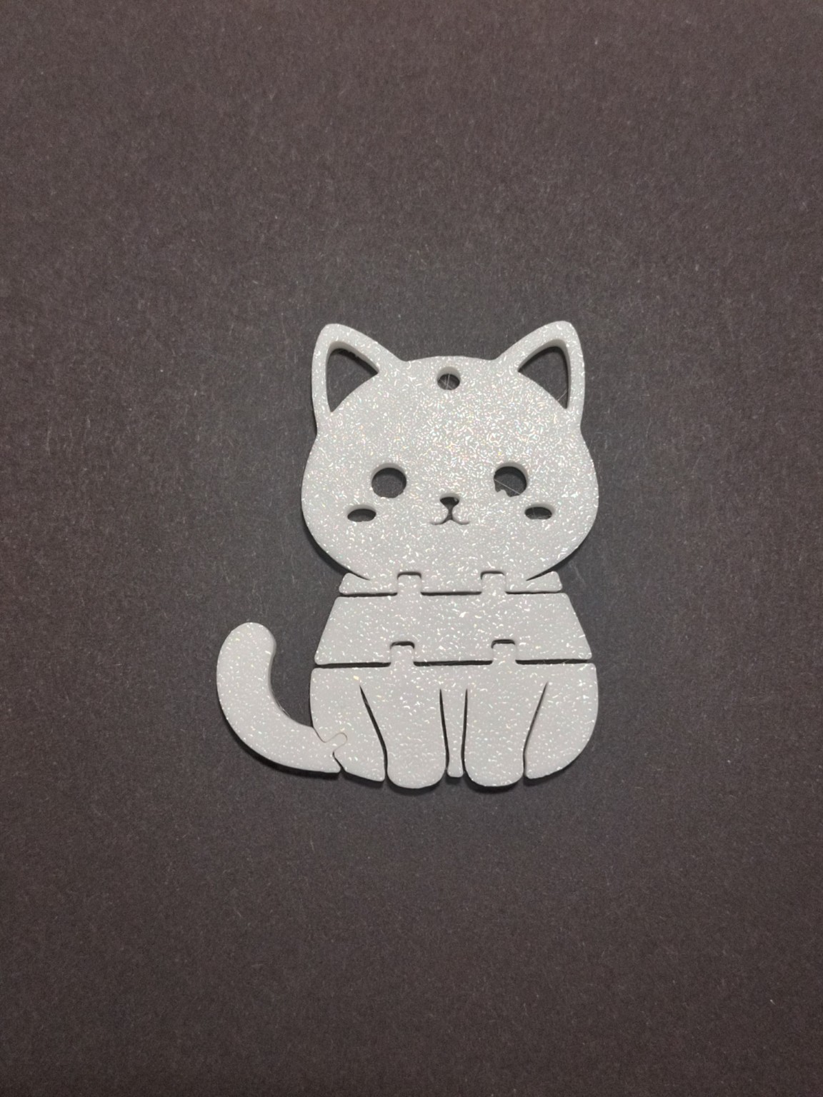 Cute Articulated Cat – Flexible 3D Printed Keychain or Desk Toy