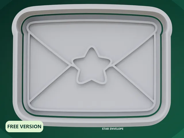 Christmas Mail Cookie Cutter STL – 3D Print Biscuit Mold