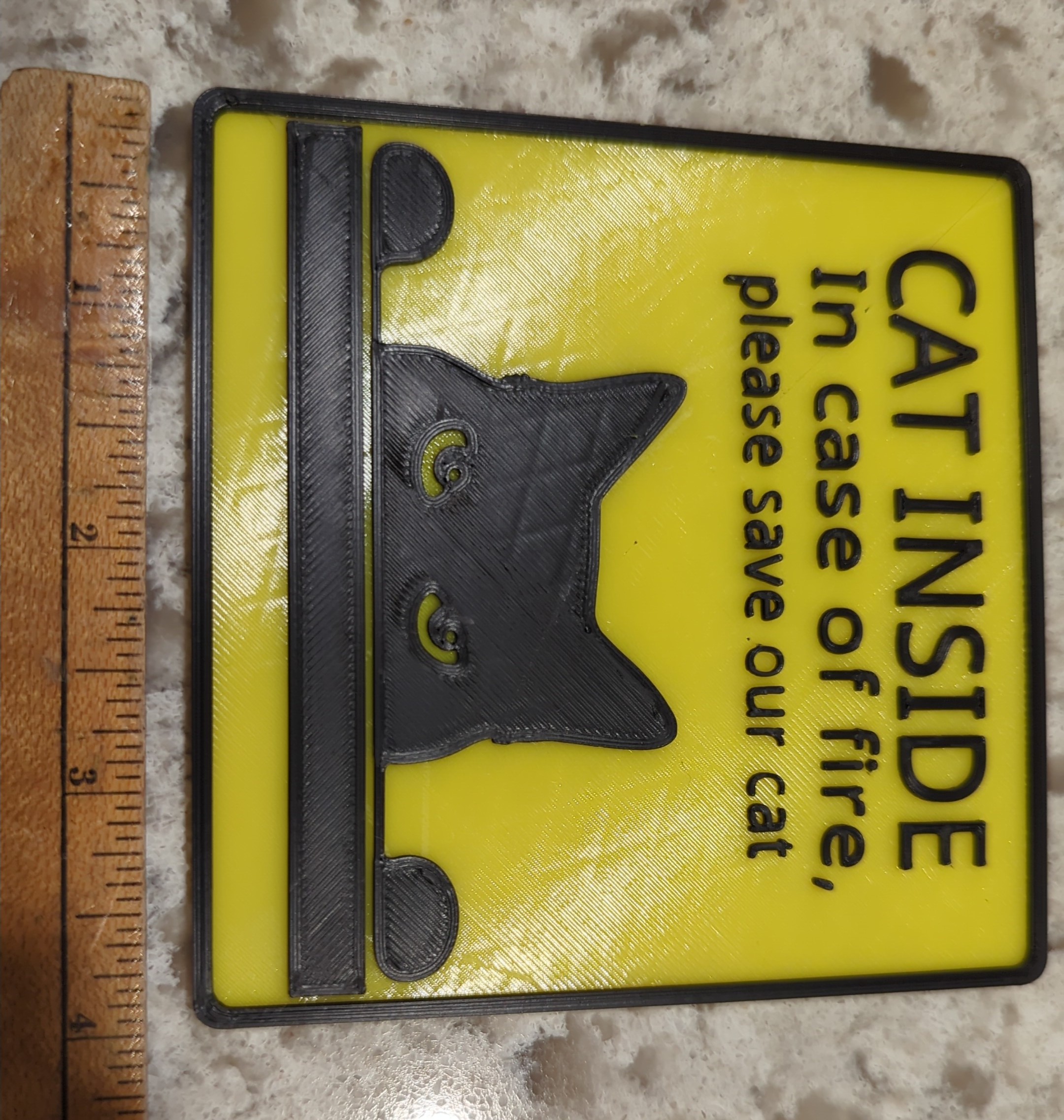 Cat Inside Sign