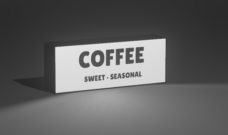 Coffee Themed Simple Light Box