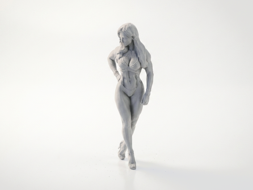 Ripped Female Figurine Athletic Statue 3D Printable
