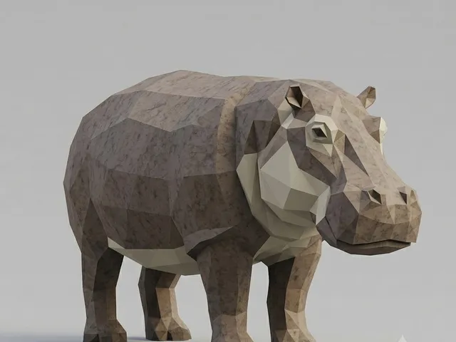 Low Poly Hippopotamus
