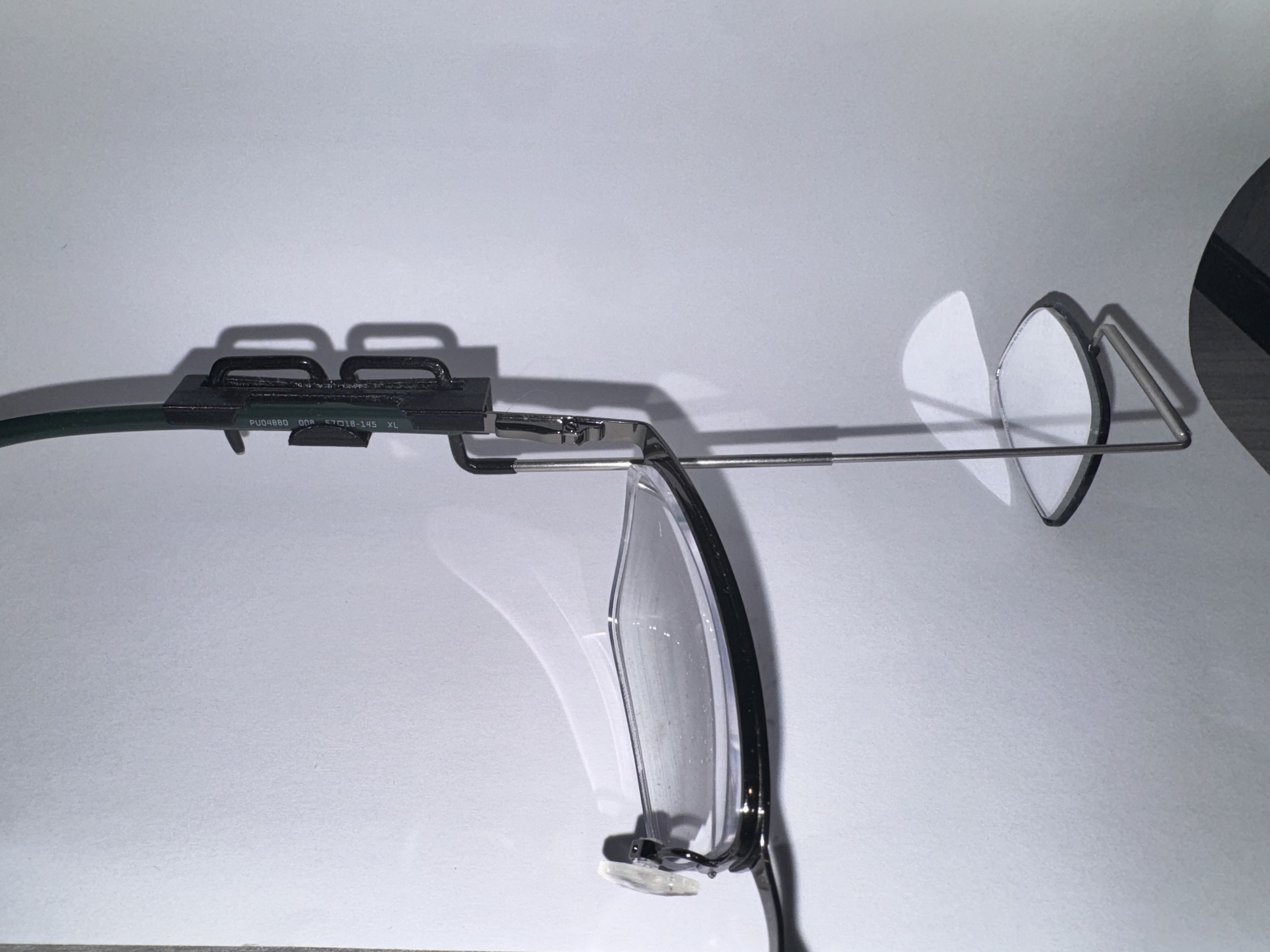Eyeglass Arm Clip for Rearview Mirror