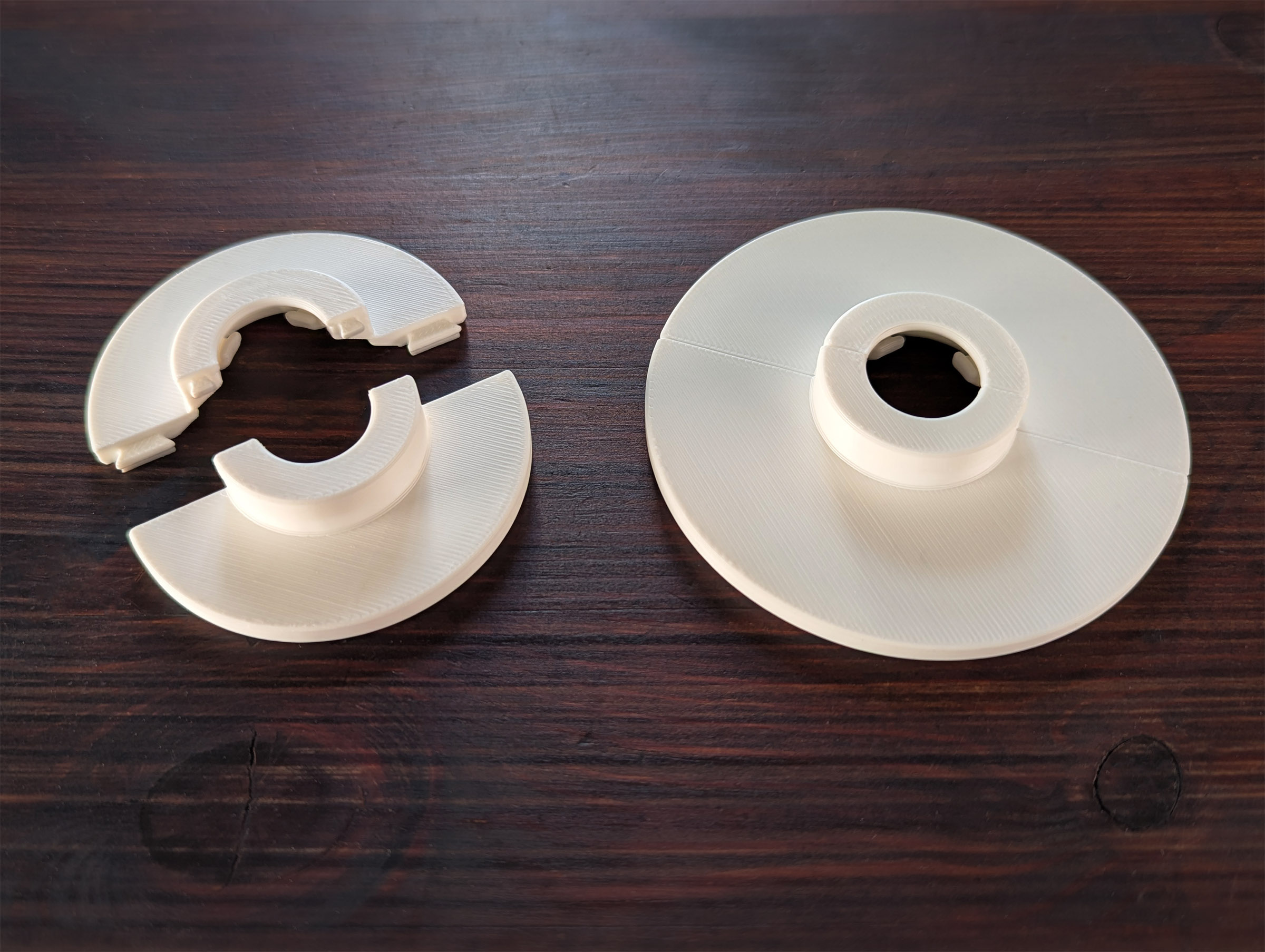 Pipe Collar - 15 mm Escutcheon - Rosette Cover Ring for Wall or Floor