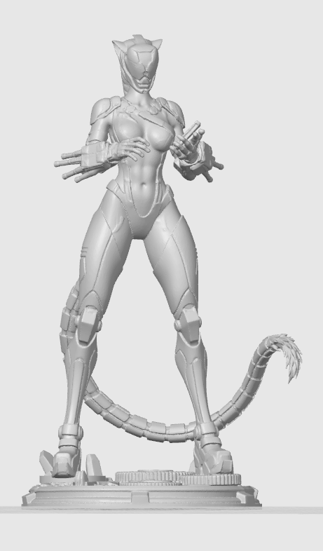 Cyber cat-girl figurine 44