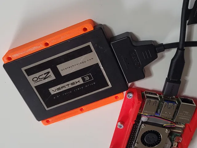 Holder for SSD HDD 2.5 USB-SATA VESA - Raspberry Case - Compatible