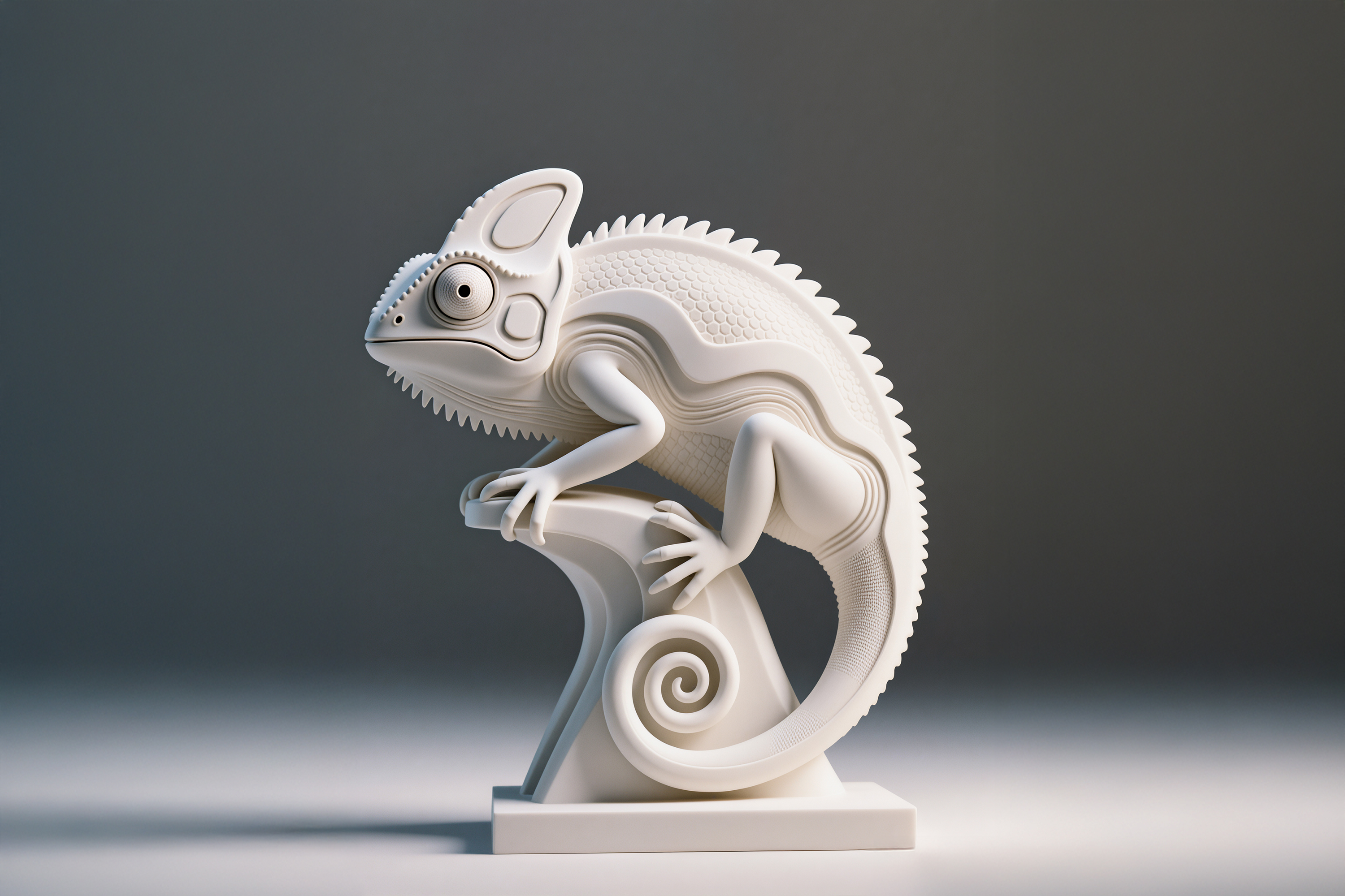Chameleon Hexa, Statue