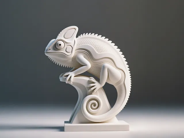 Chameleon Hexa, Statue