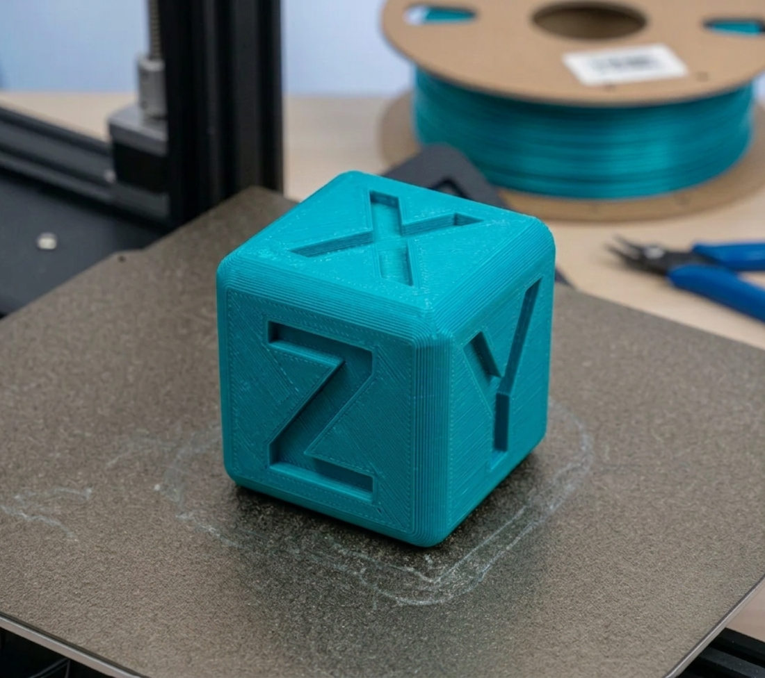 XYZ Calibration Cube - Optimized, Support-Free Rounded Design