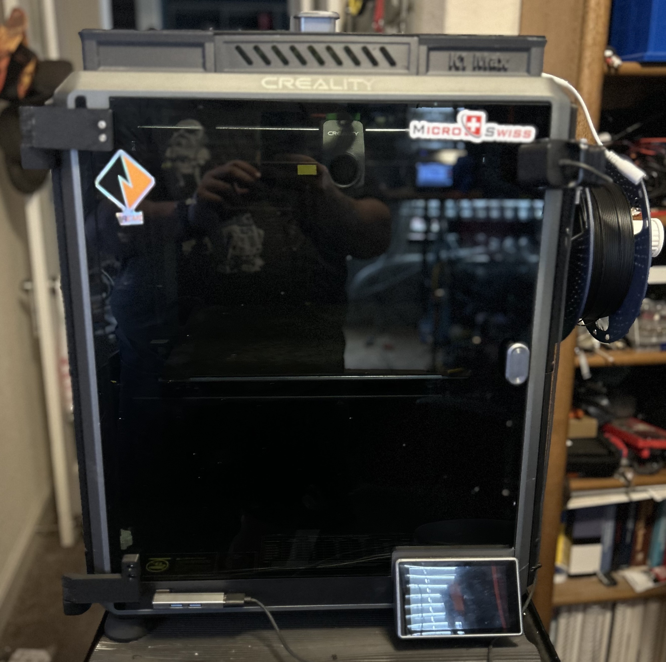 CREALITY K1max SIDE PANELS [CLOSED + SPOOL HOLDER] Modified