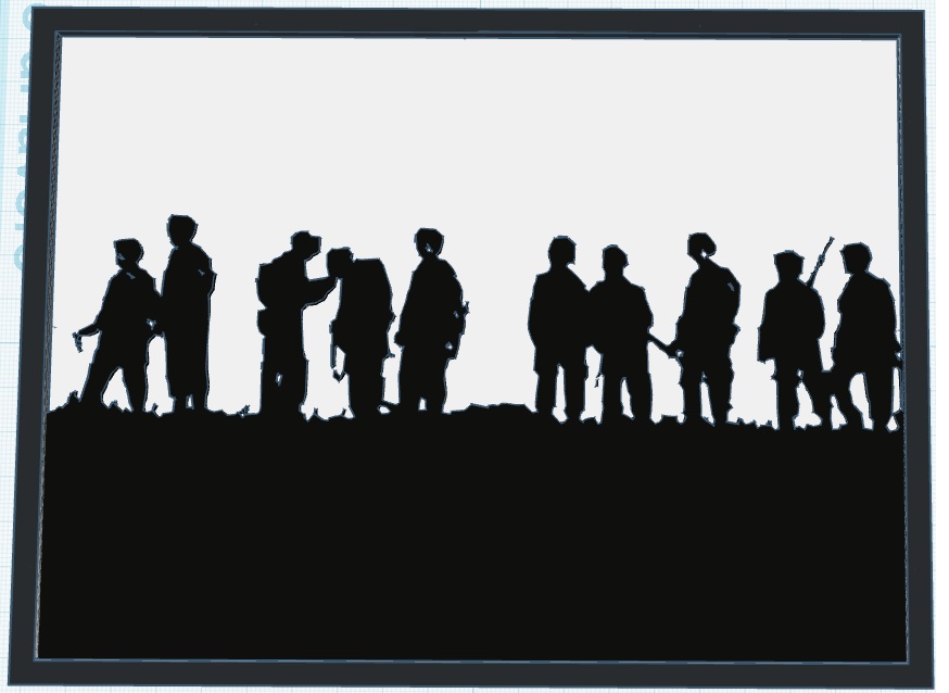 Band of Brothers Wall Plaque – Soldiers Ridge Silhouette 15x20cm