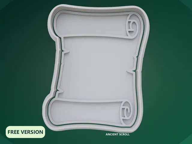 Medieval Adventure Ancient Scroll Cookie Cutter STL – 3D Print Biscuit Mold Set