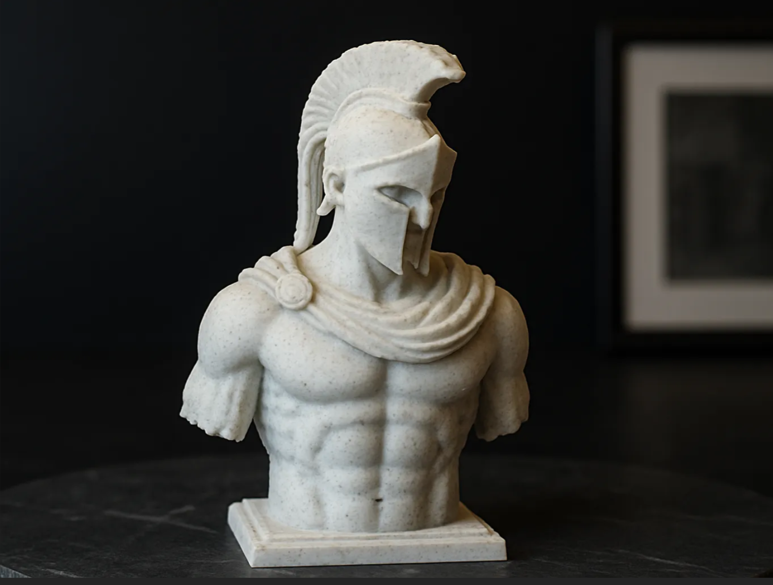 Büstenskulptur eines Spartaner