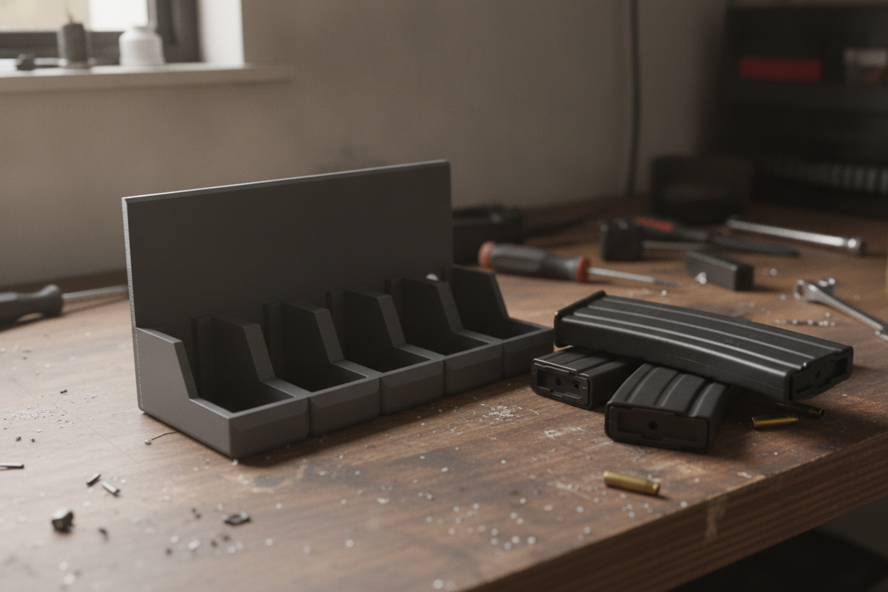 M4 / AR15 Magazine Holder for Honeycomb Wall Extended