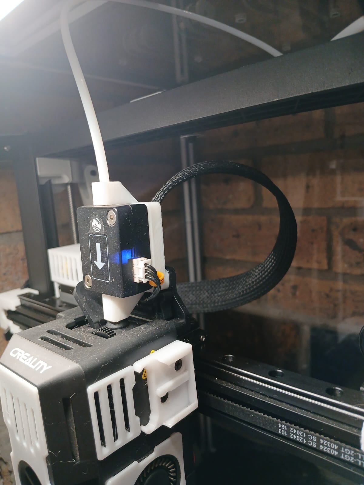 Filament Sensor Relocation Bracket with PTFE tube connection for Ender 3 V3 KE